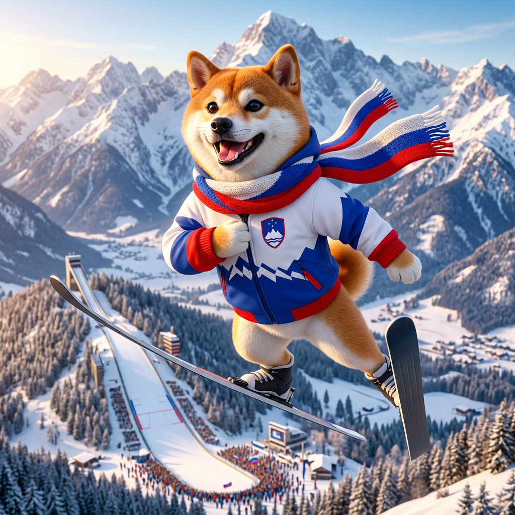 Slovenia Inu ski jumping over Planica